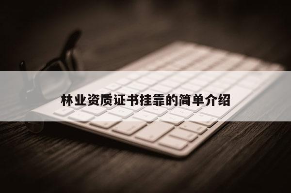 林業(yè)資質(zhì)證書掛靠的簡單介紹